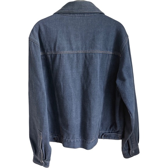 Vintage Denim Workwear Jacket Utility Trucker Quiet Luxury Unisex Oversized 90s - Picture 5 of 6